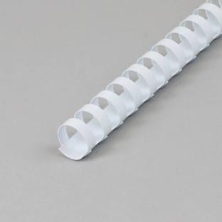 Spirales plastiques pour reliure A4, rond 19 mm | blanc