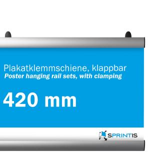 Profil porte-poster, aluminium, pliable 420 mm