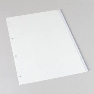 Intercalaires A4, marge large, 5 touches, sans contenu, blanc 