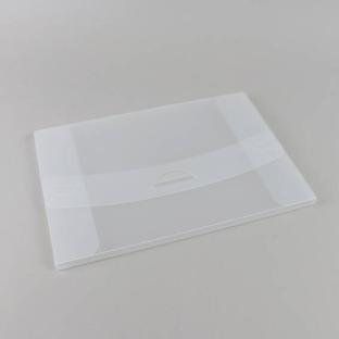 Boîte de classement pour documents A4, fermoir, 100 feuilles, film PP, mat-transparent 