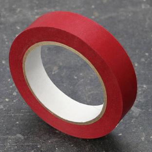 Ruban de reliure Best Price, papier spécial, structure lin rouge | 50 mm