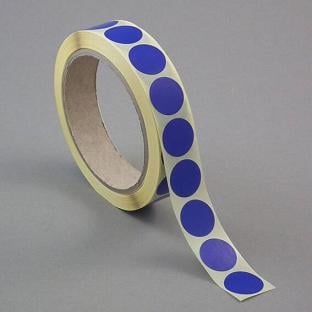 Pastilles autocollantes de couleur, en papier bleu foncé | 30 mm
