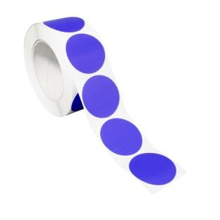 Pastilles autocollantes de couleur, en papier bleu foncé | 40 mm