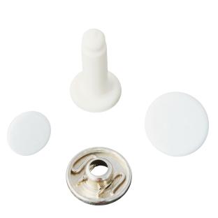 Boutons-pression cheville, blanc, 12 mm 