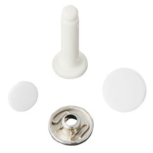 Boutons-pression cheville, blanc, 22 mm 