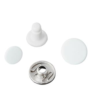 Boutons-pression cheville, blanc, 6 mm 