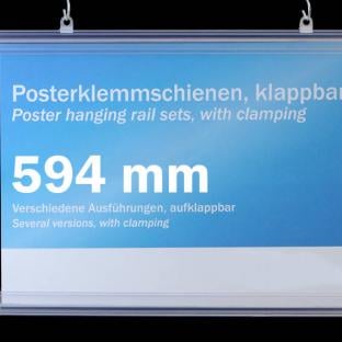 Profils porte-affiche, plastique, clippants 594 mm | transparent