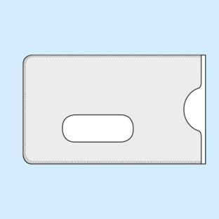 Pochette pour carte de crédit avec protection RFID et perforation oblongue, 59 x 88 mm, blanc 