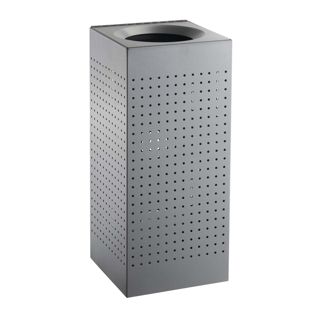 Poubelle, pour l'extérieur, acier, gris 60 l 