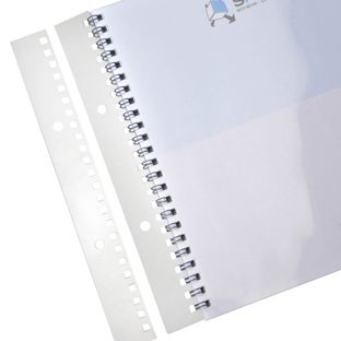 Bandes de classement pour reliures anneaux métalliques, A5, 2:1, trous carrés 