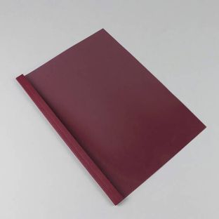 Chemises à reliure thermiques A4, carton cuir, 60 feuilles, bordeaux  | 240 g/m² | 6 mm