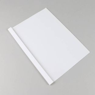 Chemises à reliure thermiques A4, carton brillant, 60 feuilles, blanc 6 mm