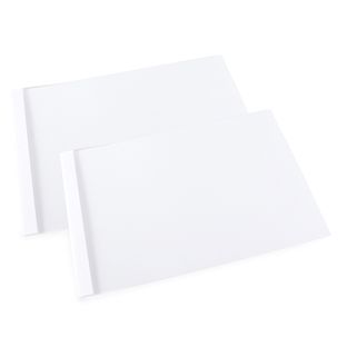 Chemises à reliure thermiques A4, paysage, carton artistique, blanc 