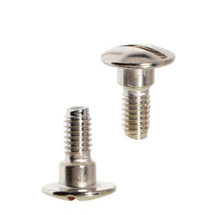 Vis à tête fendue pour vis de reliure, 7,5 mm, avec rallonge de 3 mm, nickelé 