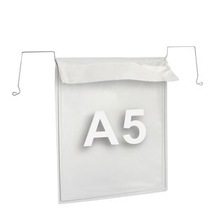 Pochettes à fil de suspension pour A5, ouverture petit côté, avec rabat 