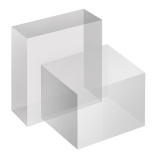 Bloc acrylique, transparent 