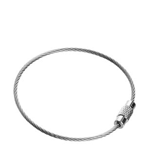 Porte-clés avec fermoir à vis, 110 mm, argent 110 mm | Lot de 100 (sachets à fermeture pression) 