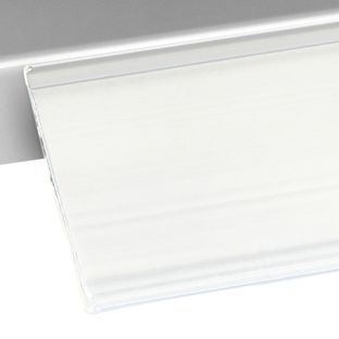 Réglettes porte-étiquettes DBR, adhésives 18 mm | 1000 mm | blanc  | à coller (ruban adhésif standard) 