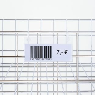 Réglette porte-étiquette DBH pour paniers en fil et étagères en fil 