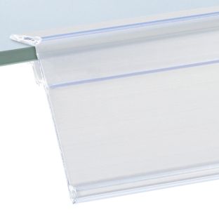 Réglette porte-étiquette GLS pour étagères en verre 1250 mm