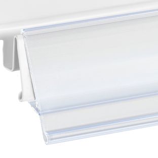 Réglette porte-étiquette LS pour étagères Linde, Storebest et Tegometall 1320 mm | transparent 