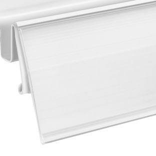Réglette porte-étiquette TE pour étagères Tegometall 39 mm | 1320 mm | blanc 