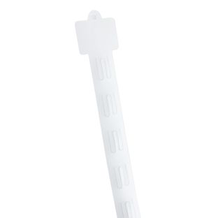 Bandes porte-blister avec porte-étiquette en haut pliable, avec 12 crochets | 750 mm