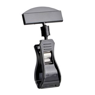 Pince porte-étiquette avec grande pince et porte-étiquette de prix noir 