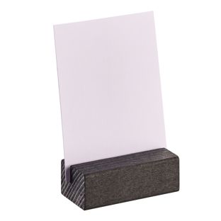 Porte-carte bois 60 mm | noir  | insertion droite  | teinté 