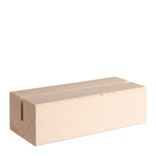 Porte-cartes en bois, base pour système de connexion variable MODUL 100 mm | bois de hêtre  | fente d'insertion droite 