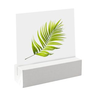 Porte-carte bois 60 mm | blanc  | insertion droite  | peint 