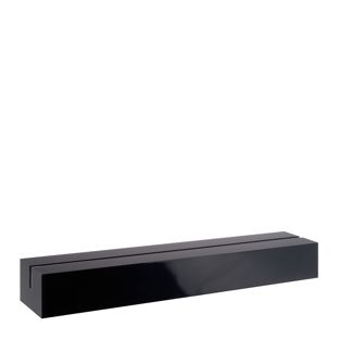 Porte-carte acrylique noir  | brillant  | 150 mm
