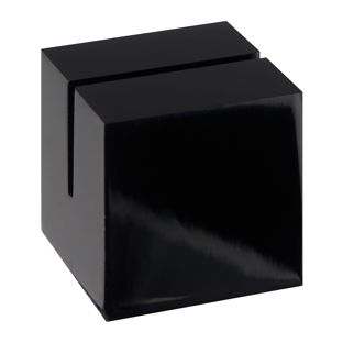 Porte-carte "Cube" en acrylique noir  | brillant 