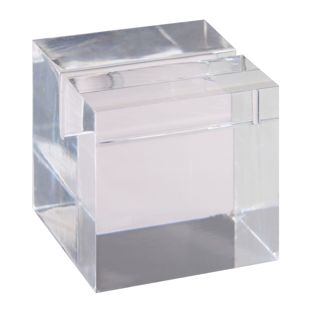 Porte-carte "Cube" en acrylique transparent  | brillant 