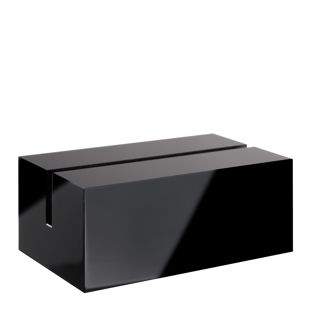 Porte-cartes en acrylique, base pour système de connexion variable MODUL 74 mm | noir  | brillant 