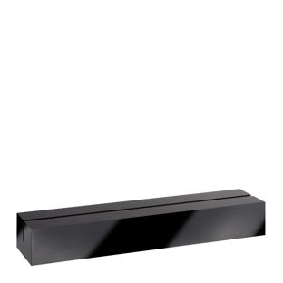 Porte-cartes en acrylique, base pour système de connexion variable MODUL 210 mm | noir  | brillant 