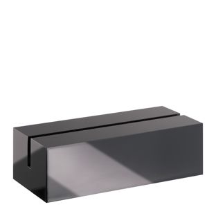 Porte-cartes en acrylique, base pour système de connexion variable MODUL 100 mm | noir  | brillant 