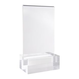 Présentoir de table MODUL, pochette en acrylique avec socle en acrylique A7  | transparent  | brillant 