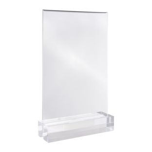 Présentoir de table MODUL, pochette en acrylique avec socle en acrylique A5  | transparent  | brillant 