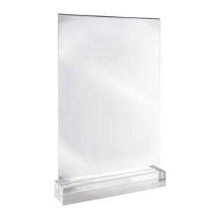 Présentoir de table MODUL, pochette en acrylique avec socle en acrylique A4  | transparent  | brillant 