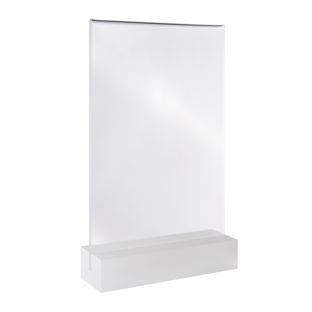 Présentoir de table MODUL, pochette en acrylique avec socle en acrylique A5  | transparent  | mat 