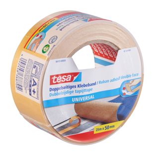 tesa 56172, ruban adhésif double face universel en PP, adhésif caoutchouc fort 