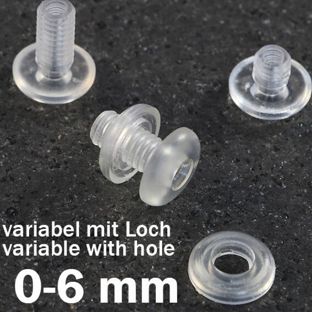 Œillets de pression en plastique, avec trou 6 mm
