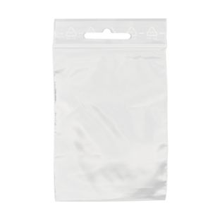 Sachets à fermeture pression, avec trou euro, film PE 70 x 100 mm | 90 µm