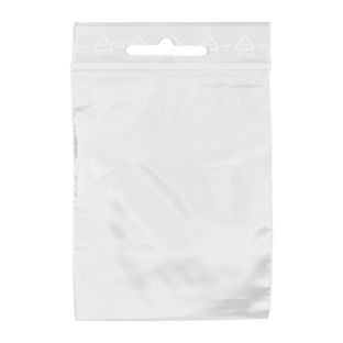 Sachets à fermeture pression, avec trou euro, film PE 50 µm | 115 x 155 mm 