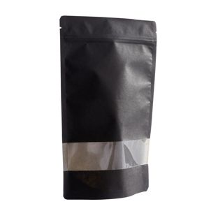 Sachets stand-up avec fenêtre 85 x 140 mm  | noir 