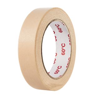 Ruban masquage blanc, 25 mm, crêpé plat, résistant à la chaleur jusqu'à 60°C 