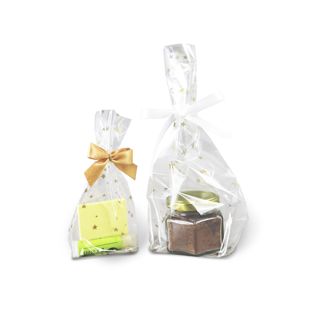 Sachets à fond croisé, film OPP, étoiles 