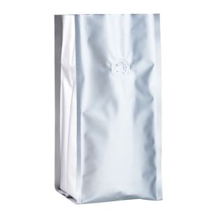 Sac à café avec valve de protection d'arômes, argent 