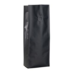 Sachets à soufflet avec valve de protection d’arômes, noir 